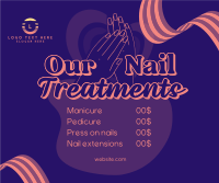 Nail Treatments List Facebook Post Design