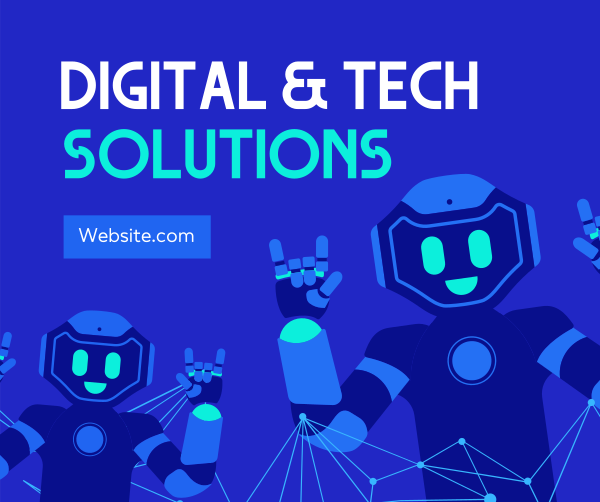 Digital & Tech Solutions Facebook Post Design Image Preview