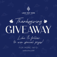 Thanksgiving Day Giveaway Instagram Post Design