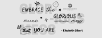 Positive Doodle Quote Facebook cover Image Preview