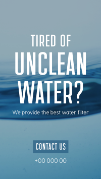 Water Filtration Facebook Story Design