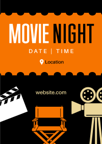Minimalist Movie Night Flyer Image Preview