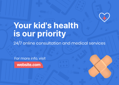 Pediatric Health Care Postcard Image Preview