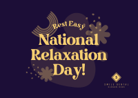 National Relaxation Day Greeting Postcard Image Preview