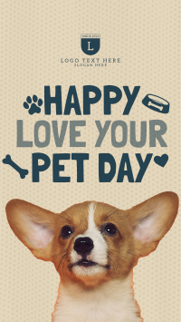 Wonderful Love Your Pet Day Greeting Facebook Story Design