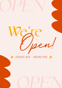 We're Open Now Flyer Image Preview