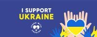 I Support Ukraine Facebook Cover Design