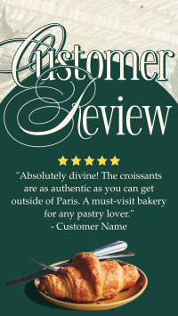 Pastry Customer Review Facebook Story Design