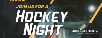 Ice Hockey Night Facebook cover Image Preview