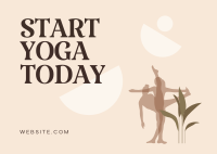 Start Yoga Now Postcard Image Preview