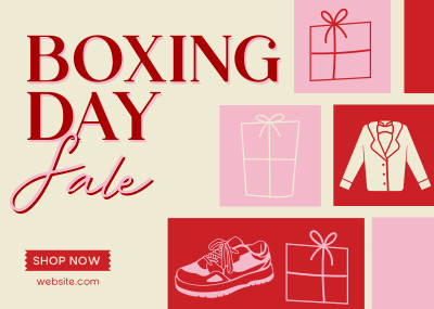 Boxing Day Super Sale Postcard Image Preview