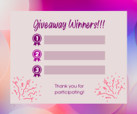 Aesthetic Giveaway Winners Facebook post Image Preview