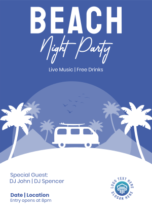 Beach Night Party Flyer Image Preview