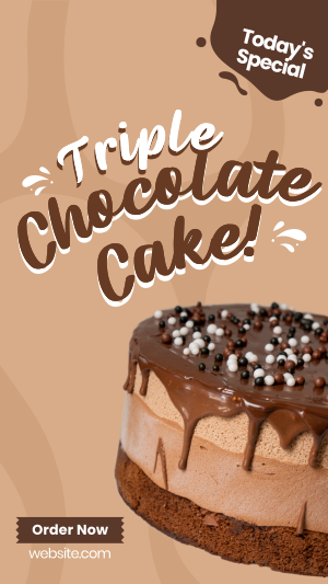 Triple Chocolate Cake Facebook story Image Preview