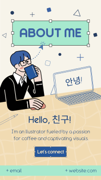 About Me Illustration Facebook story Image Preview