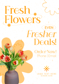 Fresh Flowers Sale Flyer Image Preview