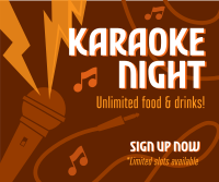 Karaoke Night Facebook Post Design