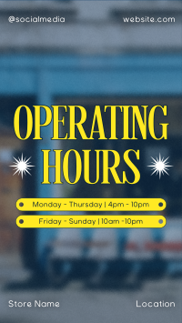 Minimalist Operating Hours Instagram Reel Image Preview