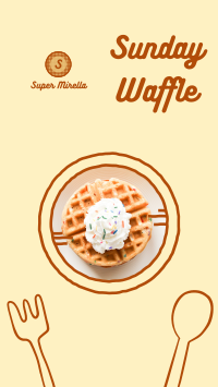 Yummy Waffle Plate Facebook Story Image Preview