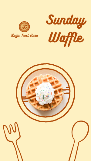 Yummy Waffle Plate Facebook story Image Preview
