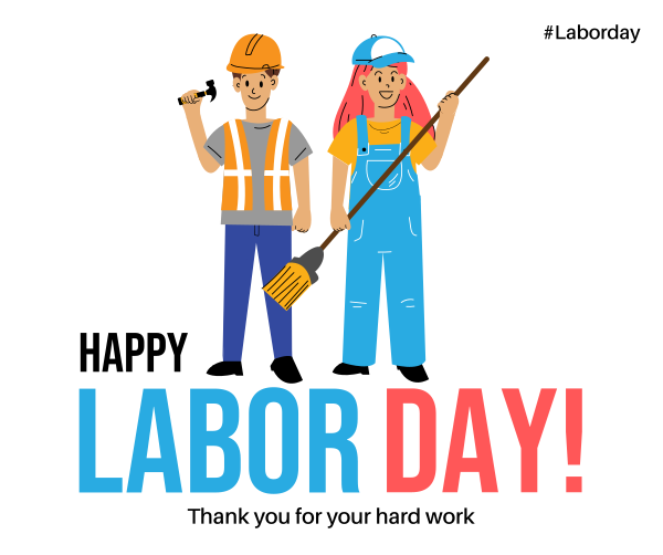 Happy Workers Facebook Post Design