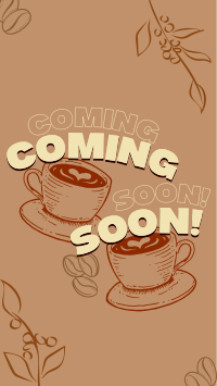 Cafe Coming Soon TikTok Video Design