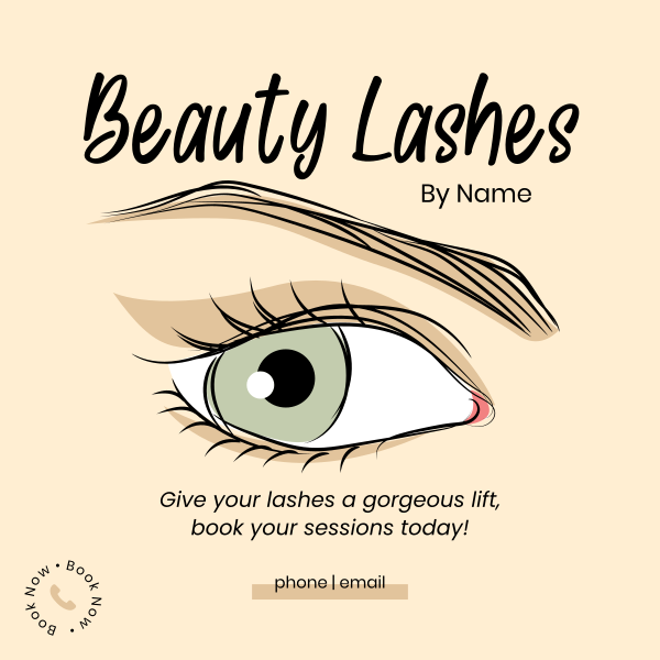 Beauty Lashes Instagram Post Design Image Preview