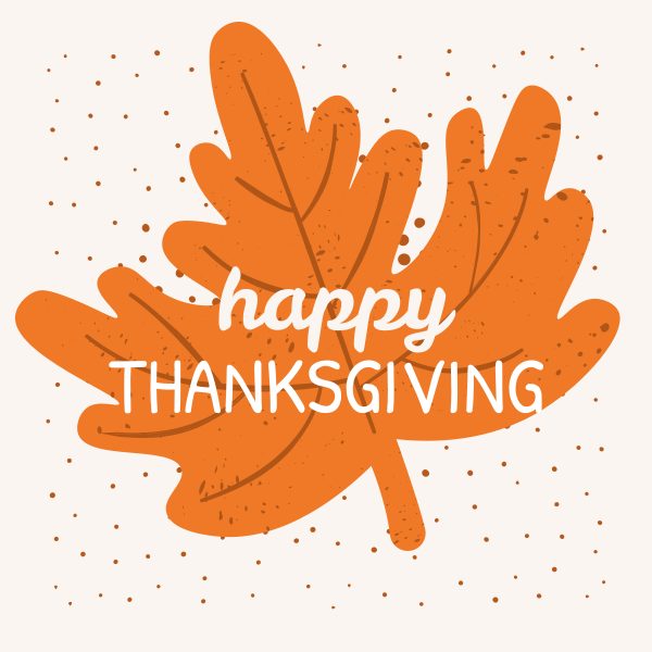 Happy Thanksgiving Autumn Leaf Instagram Post Design Image Preview