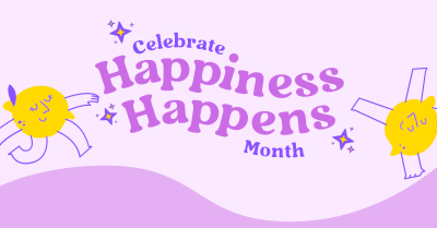 Celebrate Happiness Month Facebook ad Image Preview
