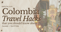 Modern Nostalgia Colombia Travel Hacks Facebook Ad Design