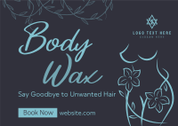 Body Waxing Service Postcard Image Preview
