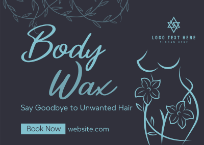 Body Waxing Service Postcard Image Preview