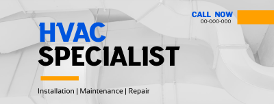 Minimalist HVAC Expert Facebook cover Image Preview