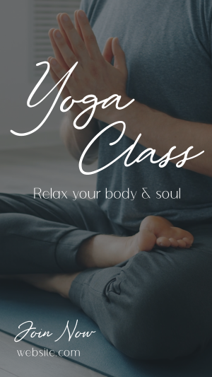 Join Yoga Class Instagram story Image Preview