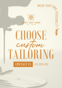 Choose Custom Tailoring Poster Image Preview