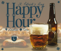 Modern St. Patrick's Day Happy Hour Facebook Post Design