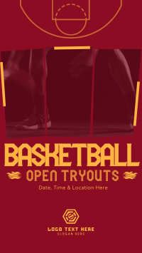 Basketball Ongoing Tryouts Instagram Reel Design