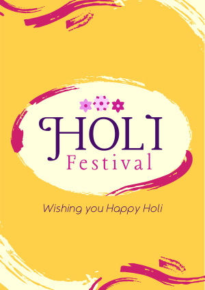 Brush Holi Festival Poster Image Preview