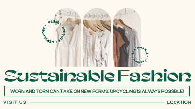 Minimalist Sustainable Fashion Facebook event cover Image Preview