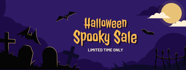 Halloween Spooky Sale Facebook Cover Design Image Preview