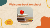 Back To School Books Facebook Event Cover Design