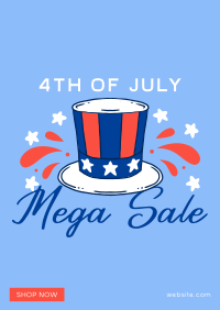 Festive Sale for 4th of July Poster Design