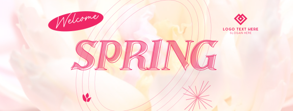 Floral Welcome Spring Facebook Cover Design