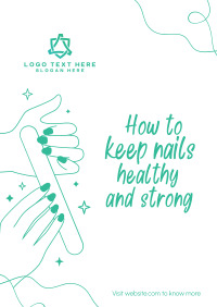 How to keep nails healthy Poster Design