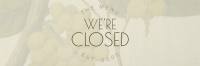 Rustic Closed Restaurant Twitter Header Design