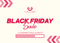 Black Friday Unbeatable Discounts Postcard Image Preview