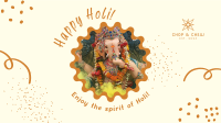 Happy Holi Celebration Zoom Background Design
