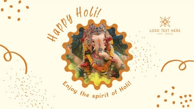 Happy Holi Celebration Zoom Background Image Preview
