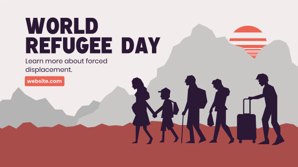 Refugee Day Awareness Facebook Event Cover Design