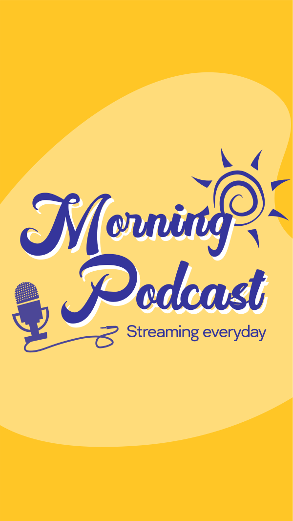 Good Morning Podcast Facebook Story Design